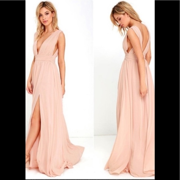 Lulus Dresses & Skirts - Lulu’s Heavenly Hues Blush Pink Maxi Dress - Small